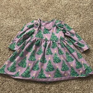 Pink Chicken Christmas Tree dress 6-12 months